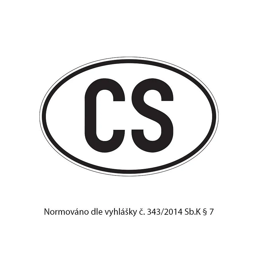 Velká CS samolepka normovaná venkovní