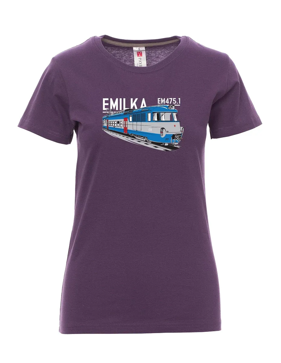 Fialové dámské tričko Elektrické jednotky 475.1 "Emilka"