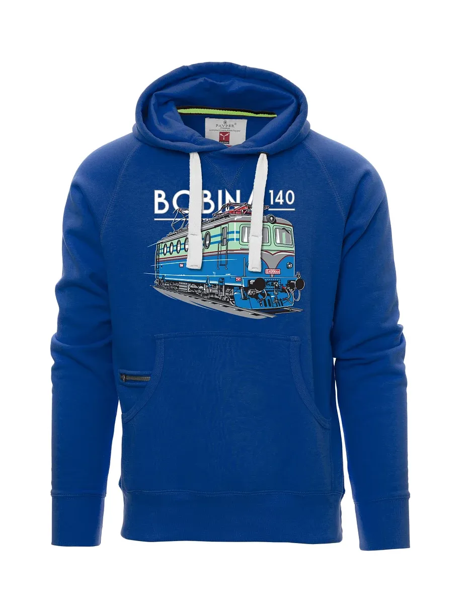 Modrá pánská mikina Lokomotiva 140 "Bobina"