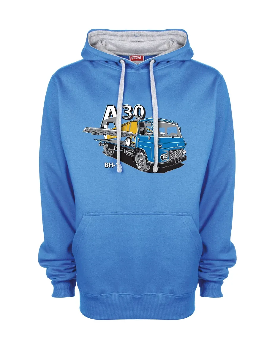 Šedo-modrá mikina Avia A30 a letadlo BH - 1