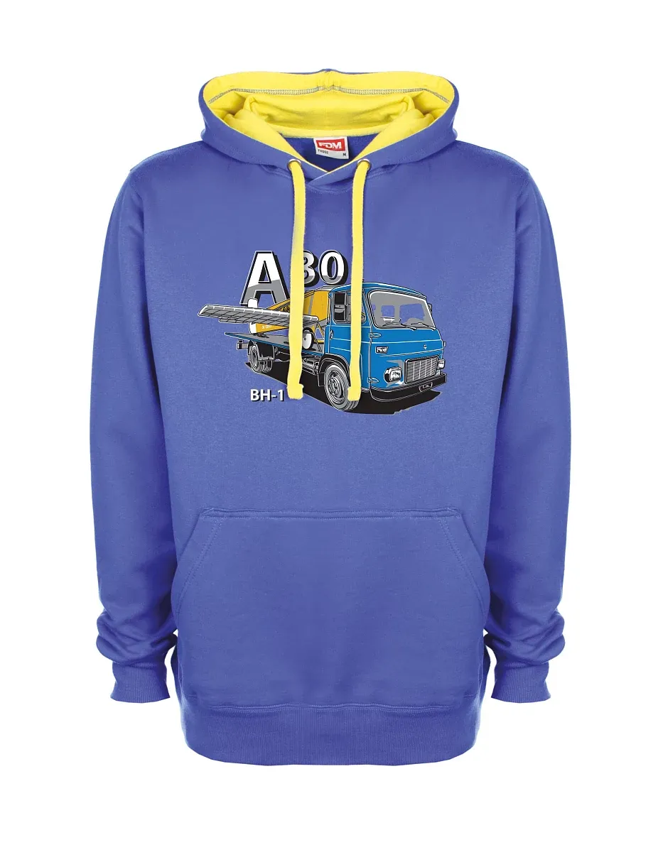 Žluto-modrá mikina Avia A30 a letadlo BH - 1