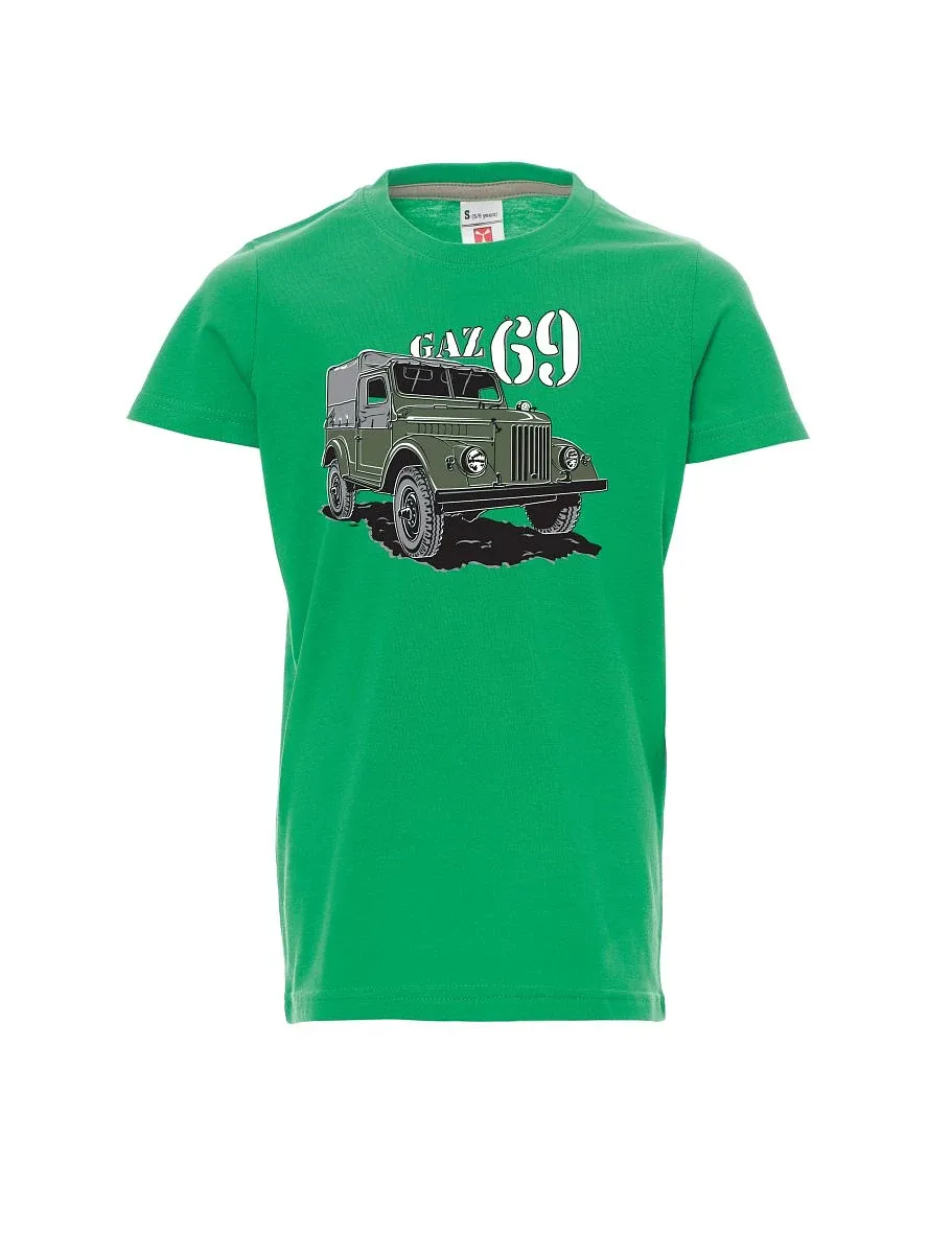 Zelené dětské tričko GAZ 69