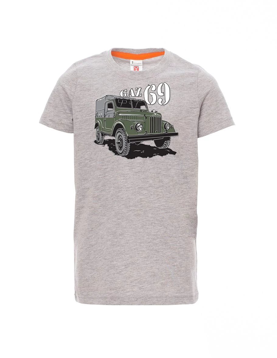 Šedý melír dětské tričko GAZ 69