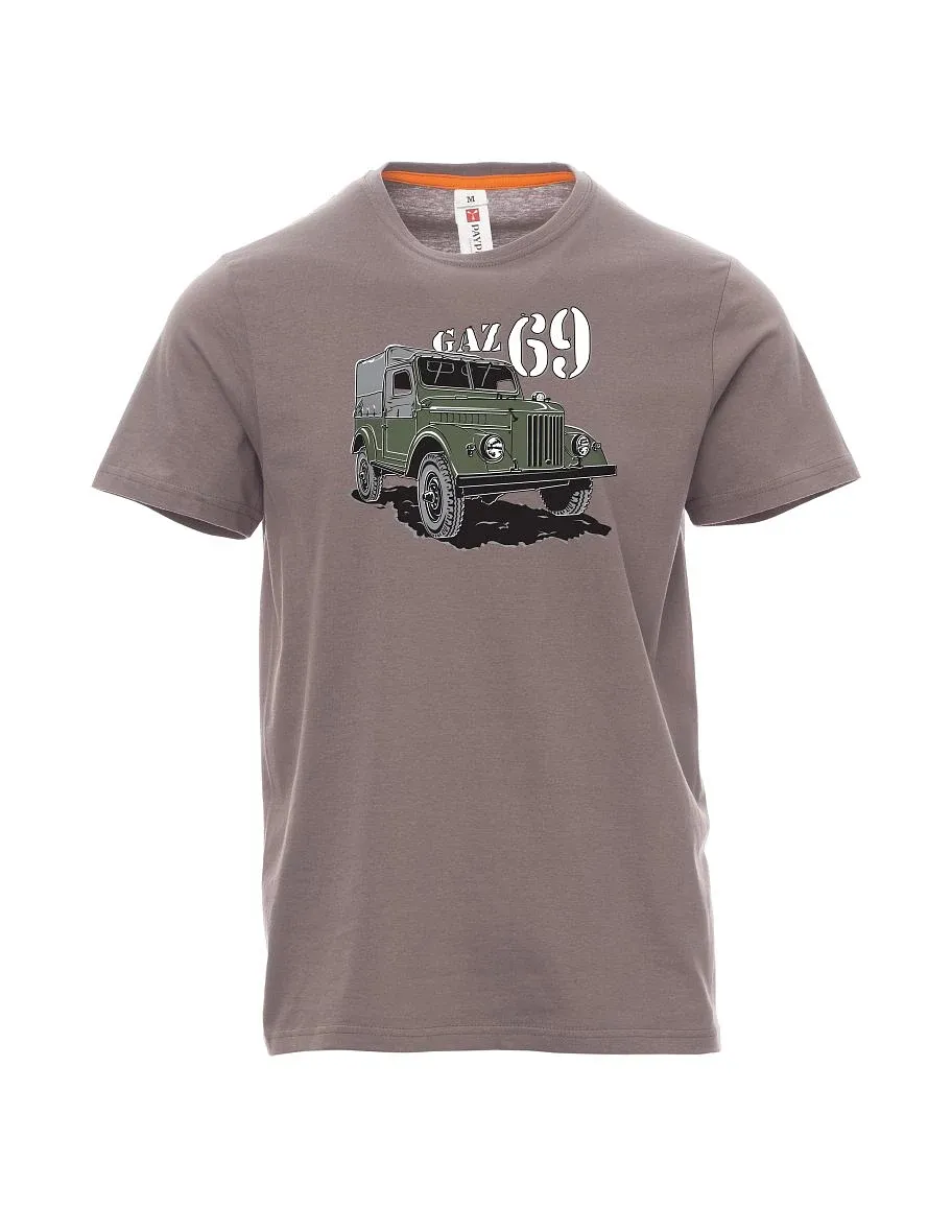 Ocelově šedé pánské tričko GAZ 69