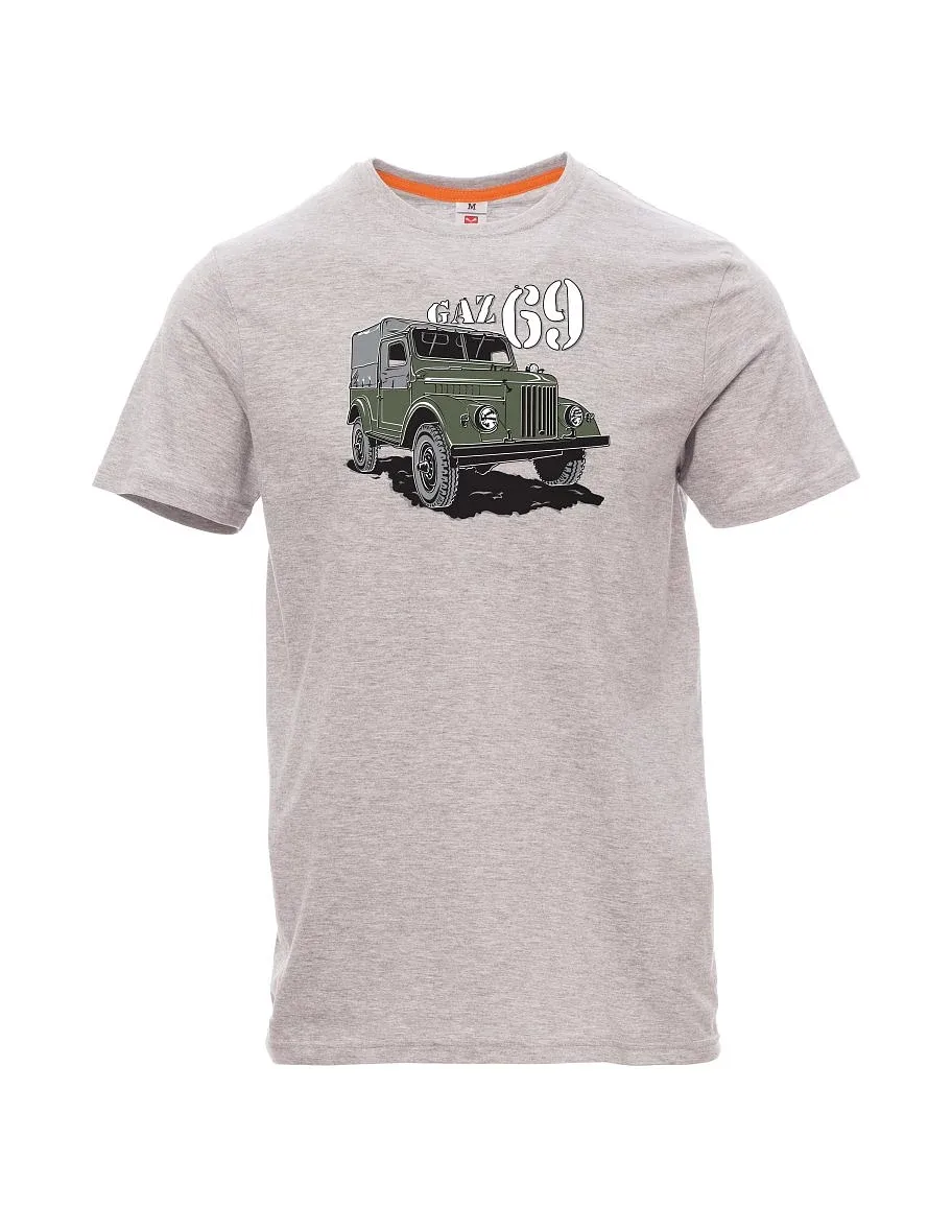 Šedé melanžové pánské tričko GAZ 69