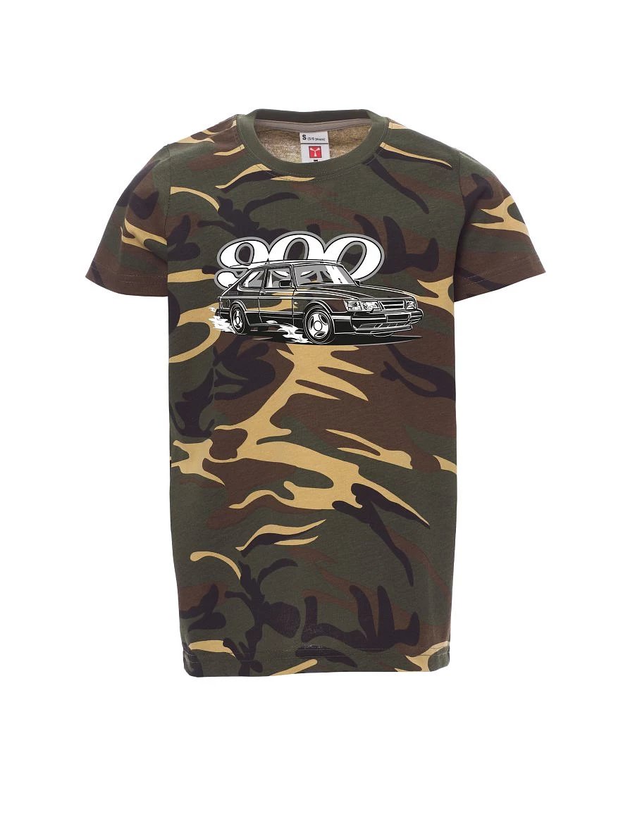 Maskáčové dětské tričko se Saabem 900