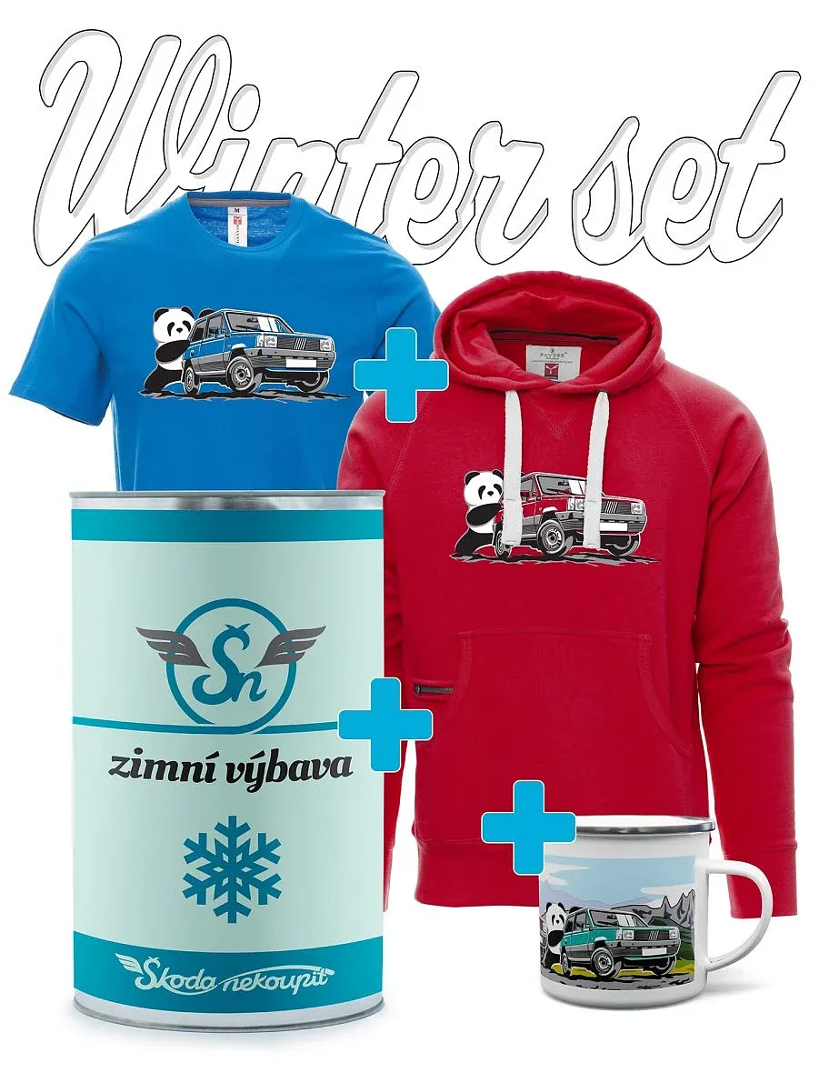 Dárkový zimní set s veteránem s  pandou