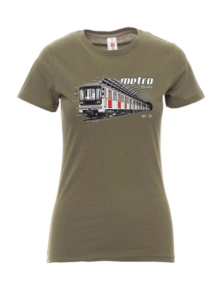 Khaki dámské tričko Metro 81-71