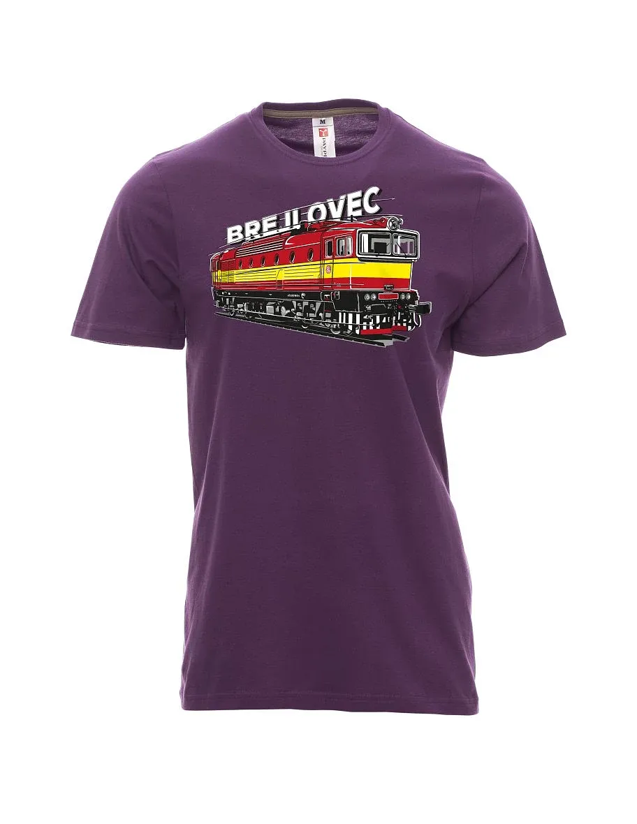 Fialové pánské tričko Lokomotiva 753 "Brejlovec"