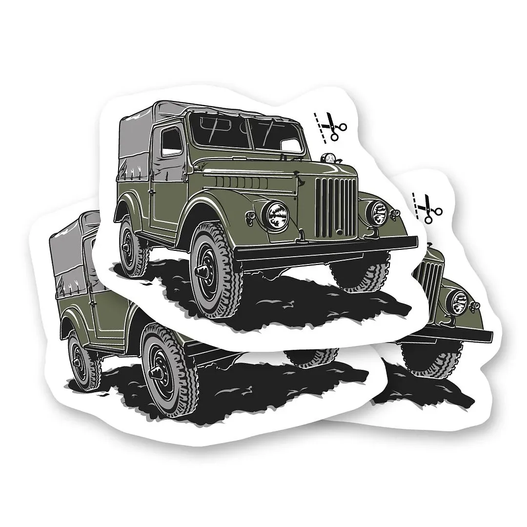 Dočasné tetování s veteránem Gaz 69