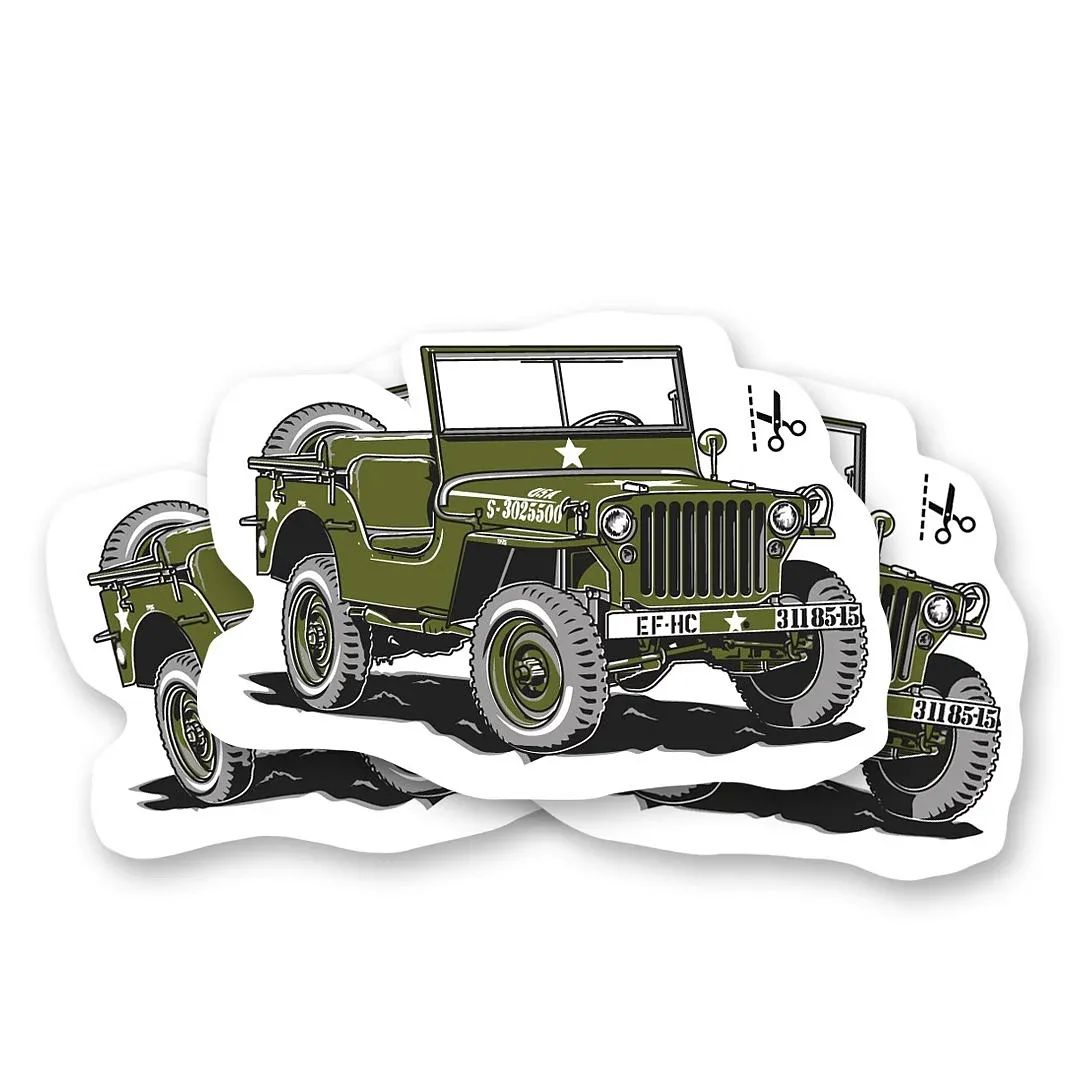 Dočasné tetování s veteránem Willys MB