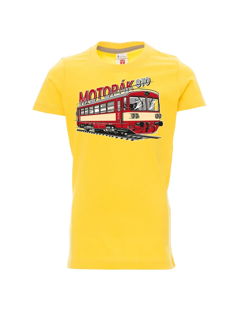 Žluté dětské tričko Motorák 810