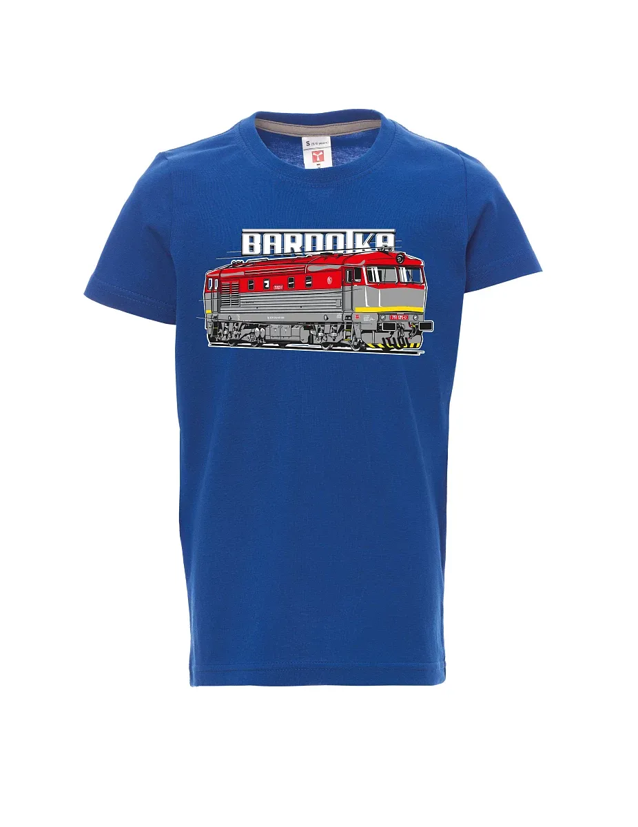 Modré dětské tričko Lokomotiva Bardotka
