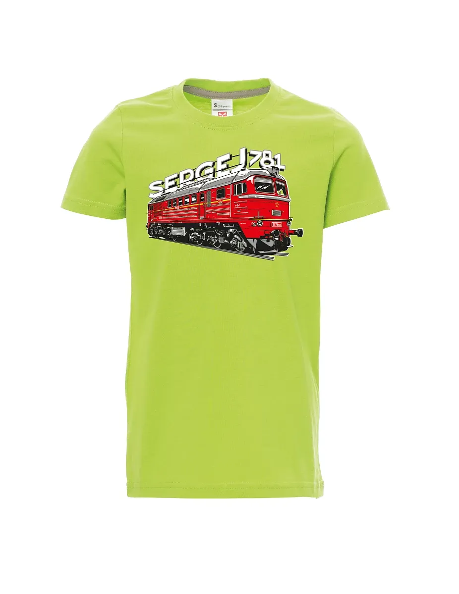 Světle zelené dětské tričko Lokomotiva 781 "Sergej" (M62)