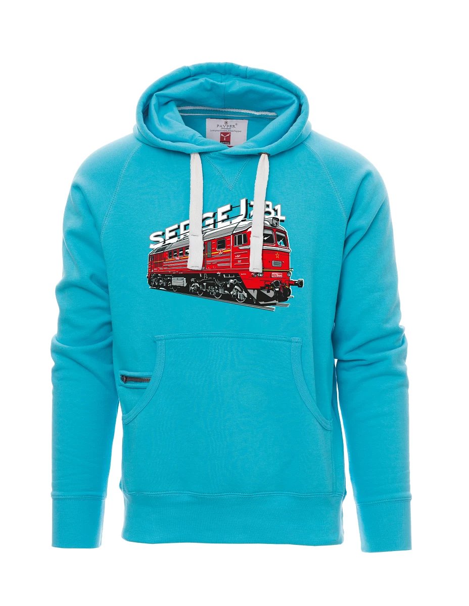Světle modrá pánská mikina Lokomotiva 781 "Sergej" (M62)