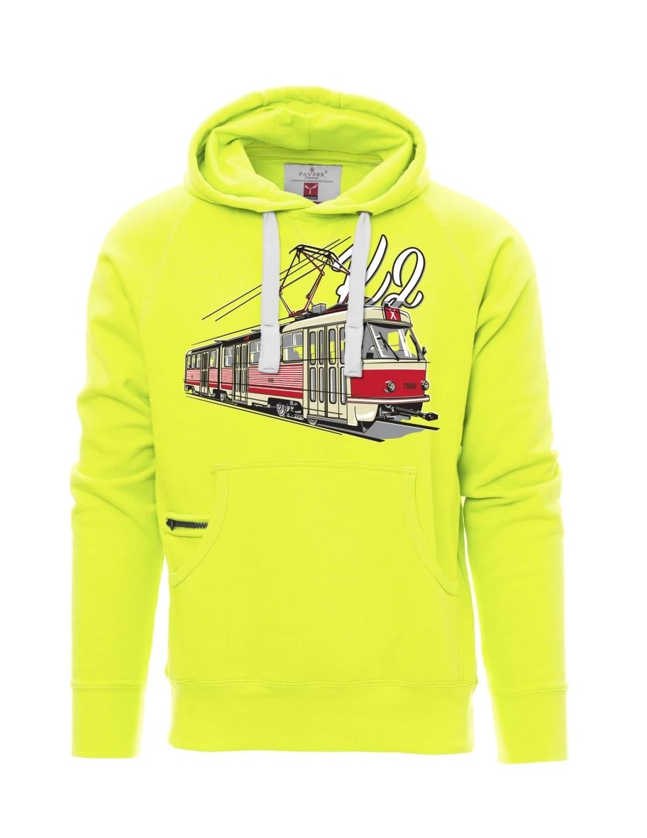 Fluorescenční pánská mikina Tramvaj K2