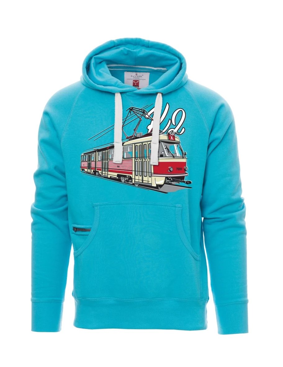 Světle modrá pánská mikina Tramvaj K2