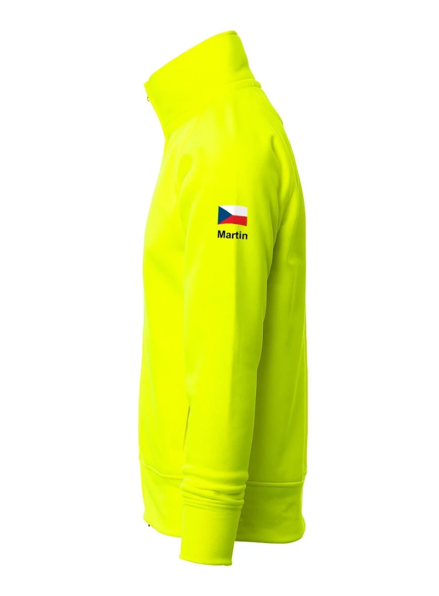 Fluorescentní pánská mikina Žijeme Dakarem se zpiem