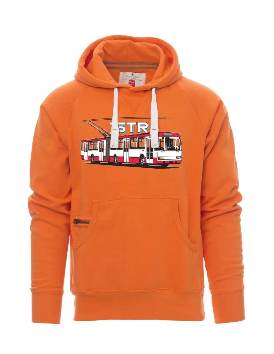 Oranžová pánská mikina Trolejbus 15TR