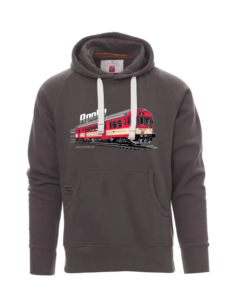 Šedá pánská mikina Motorový vůz 843 „Apollo“