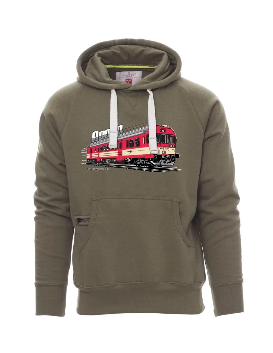 Khaki pánská mikina Motorový vůz 843 „Apollo“
