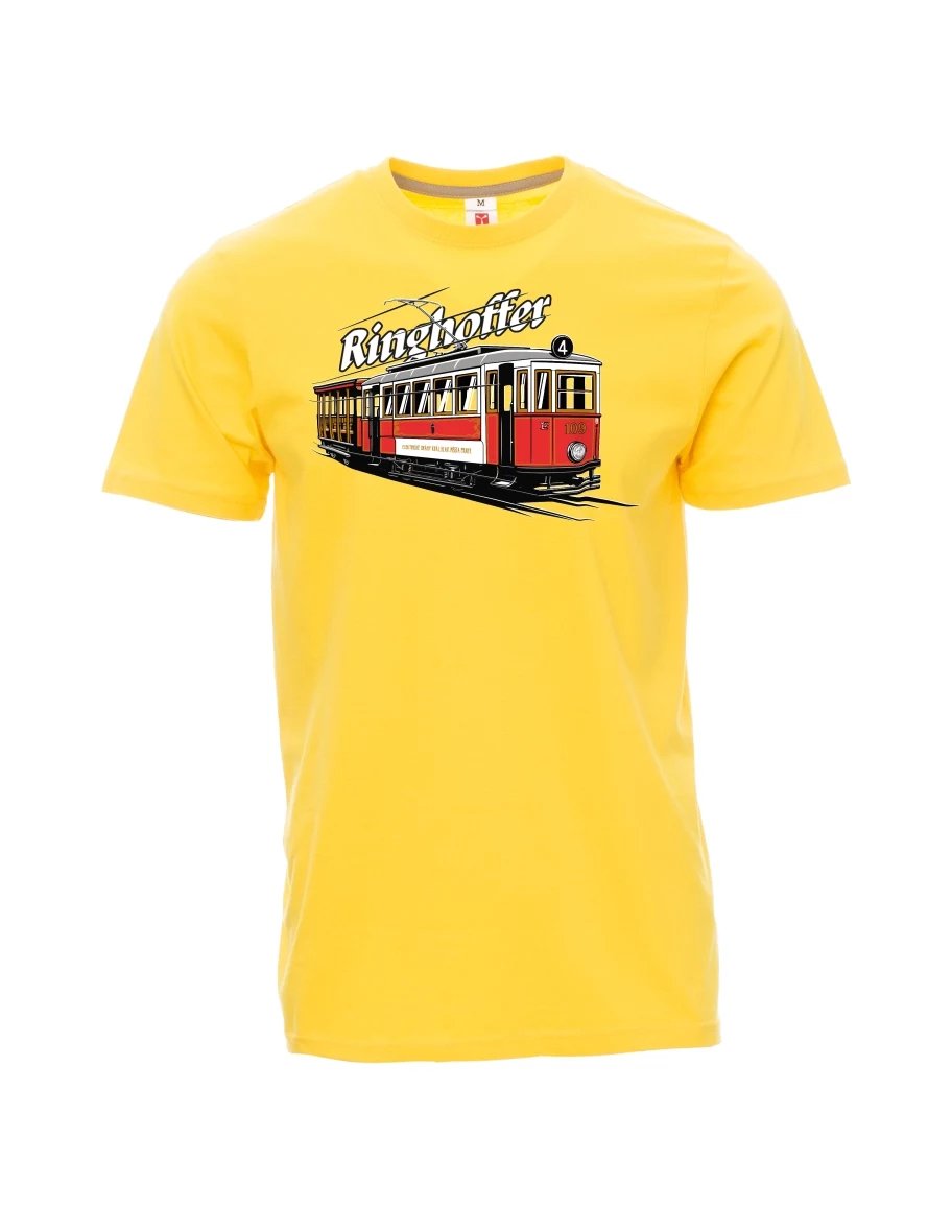 Žluté pánské tričko Tramvaj Ringhoffer