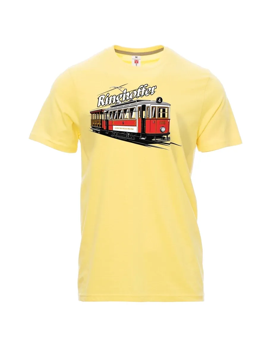 Světle žluté pánské tričko Tramvaj Ringhoffer