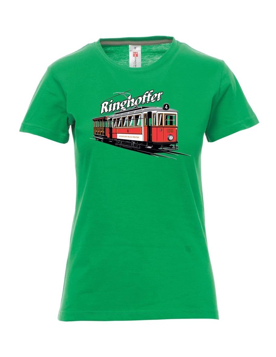 Zelené dámské tričko Tramvaj Ringhoffer