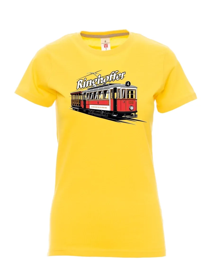 Žluté dámské tričko Tramvaj Ringhoffer