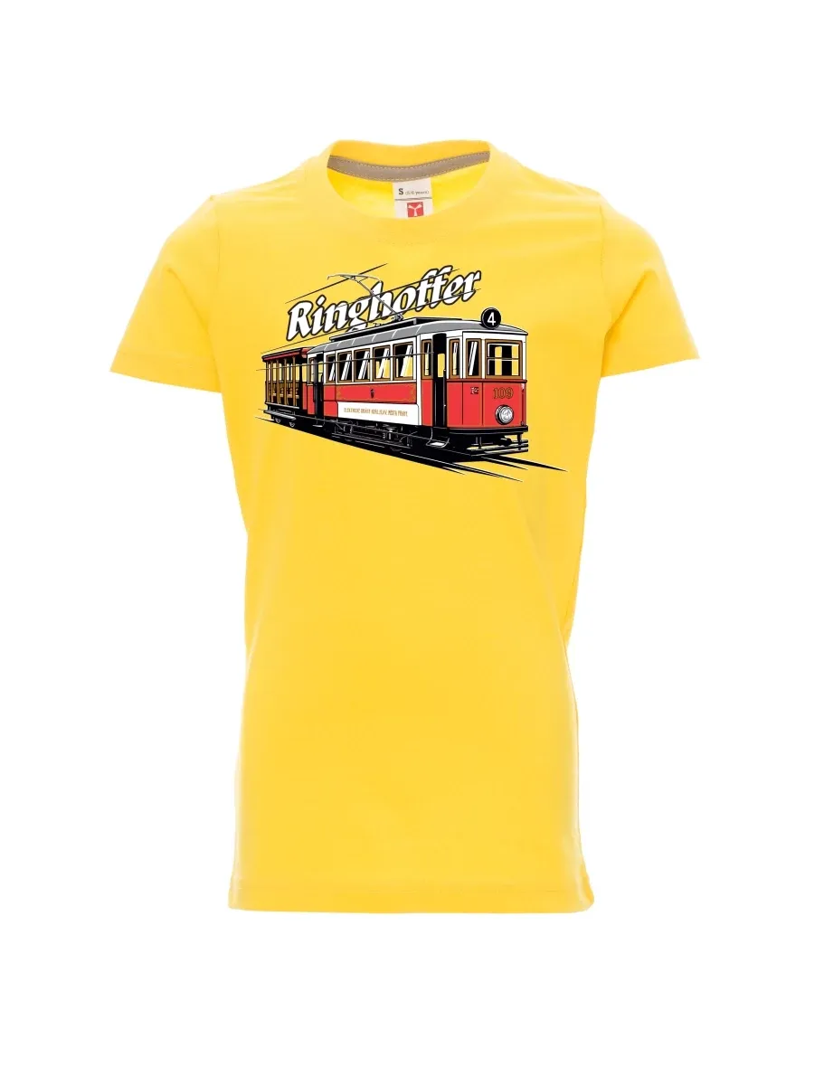 Žluté dětské tričko Tramvaj Ringhoffer