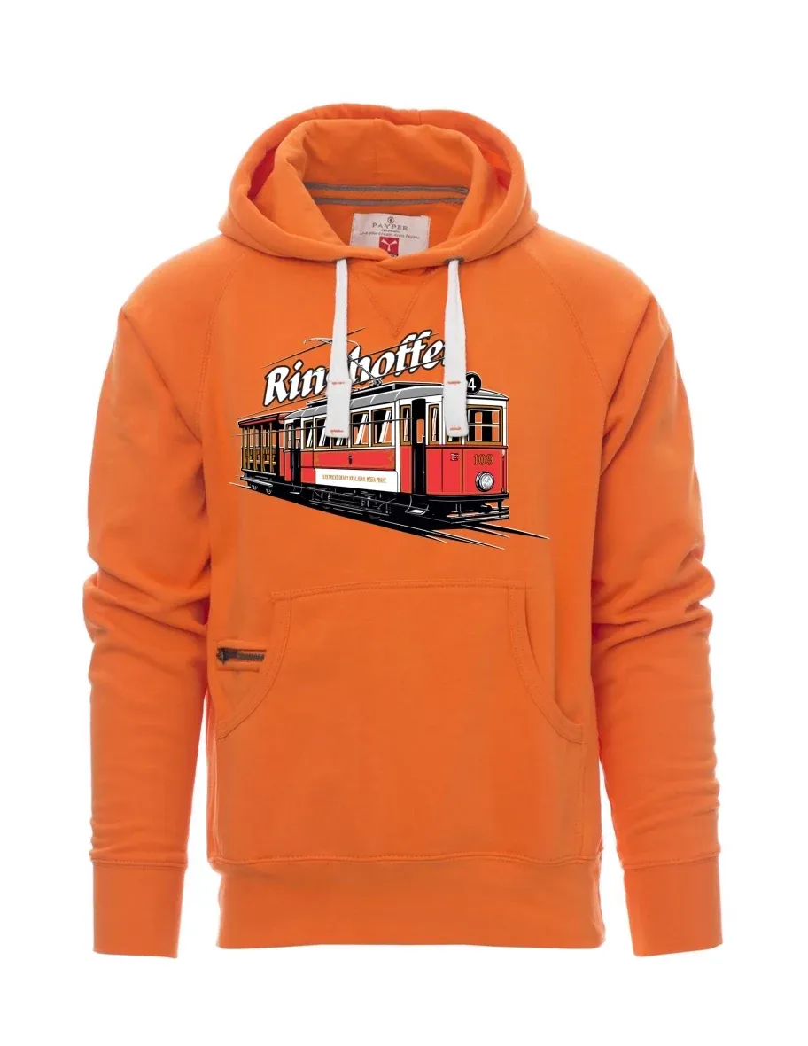 Oranžová pánská mikina Tramvaj Ringhoffer