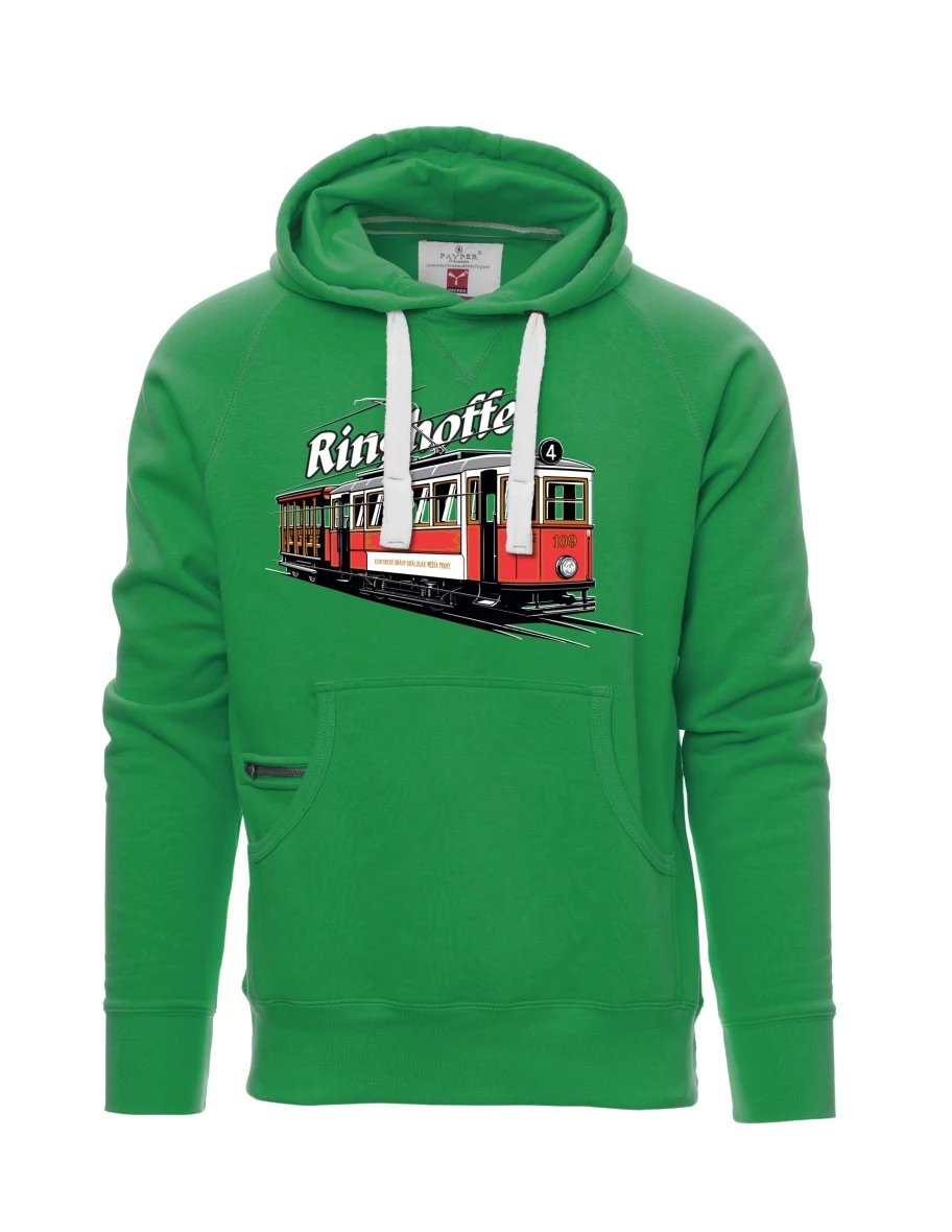 Zelená pánská mikina Tramvaj Ringhoffer