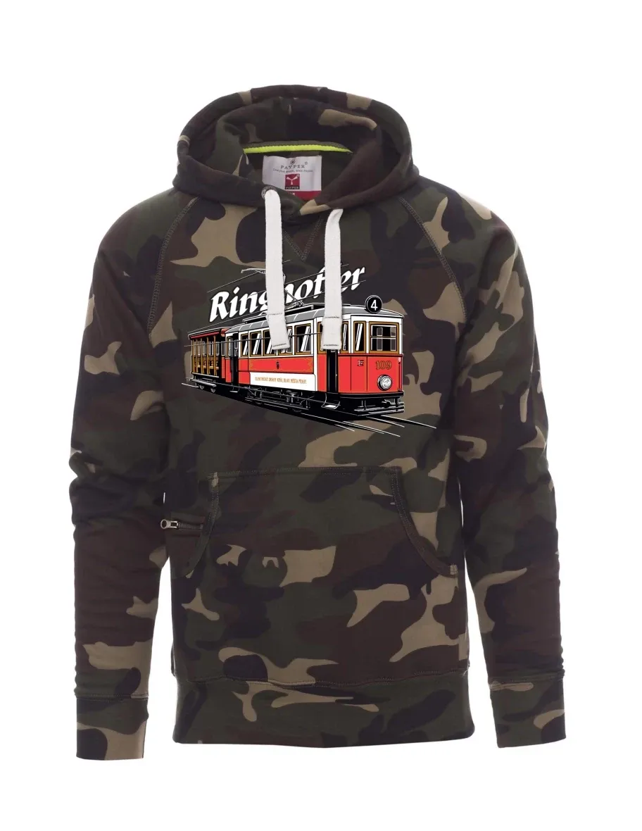 Maskáčová pánská mikina Tramvaj Ringhoffer