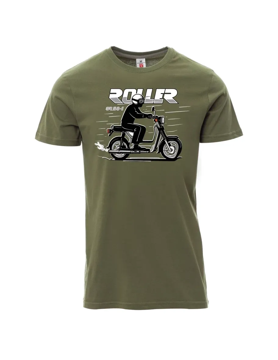 Khaki pánské tričko Skútr SR 50/1 Roller