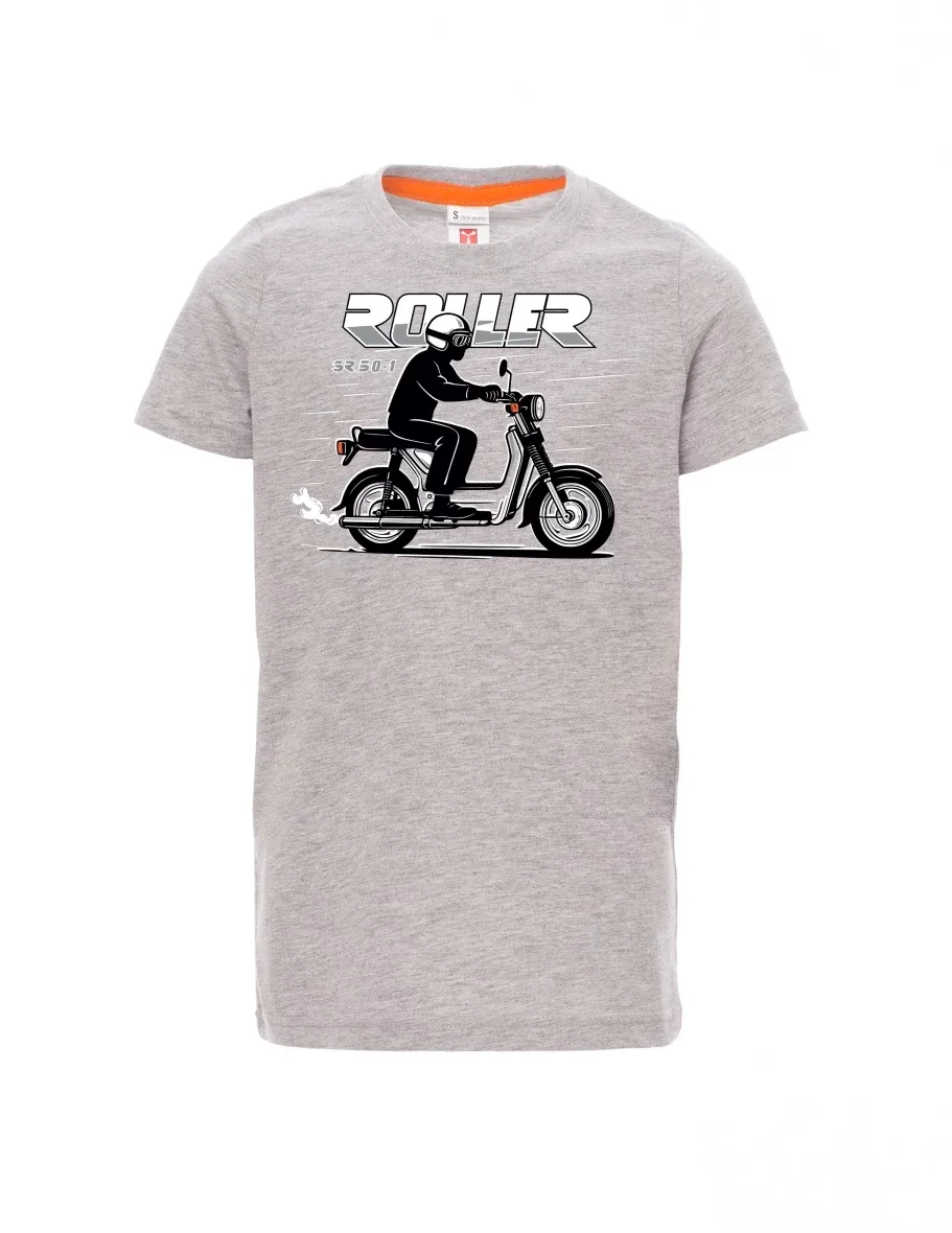 Šedý melír dětské tričko Skútr SR 50/1 Roller