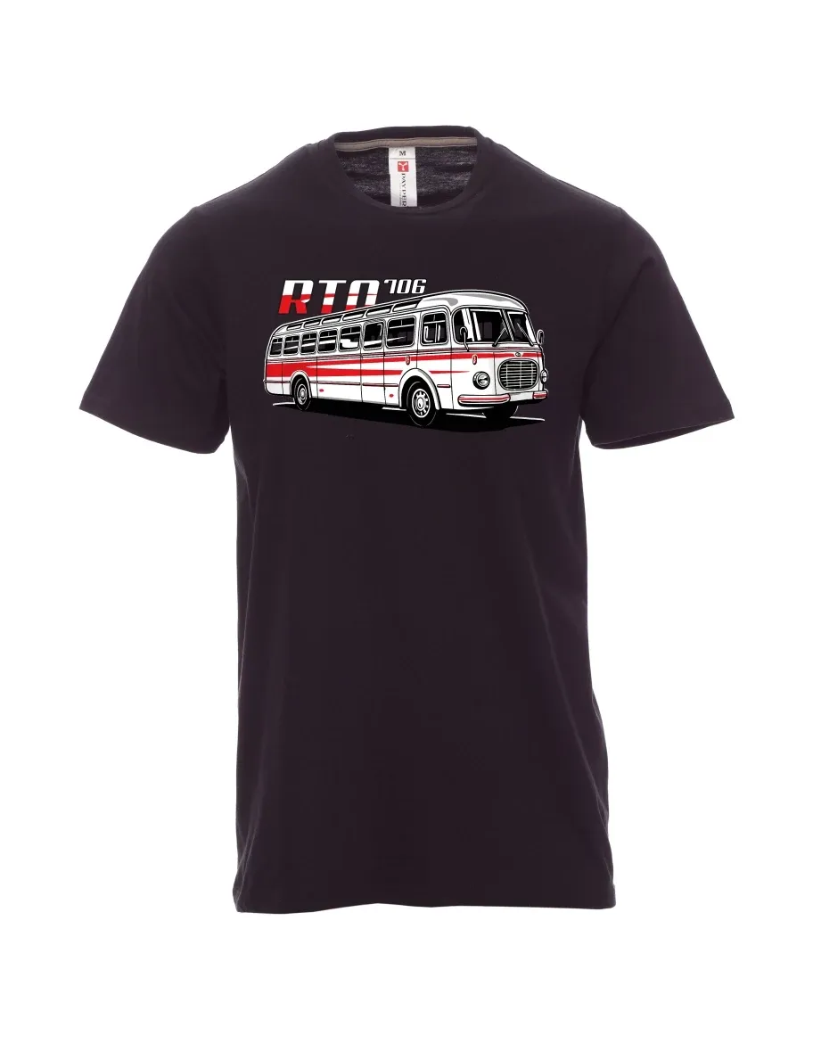 Černé pánské tričko Autobus RTO 706