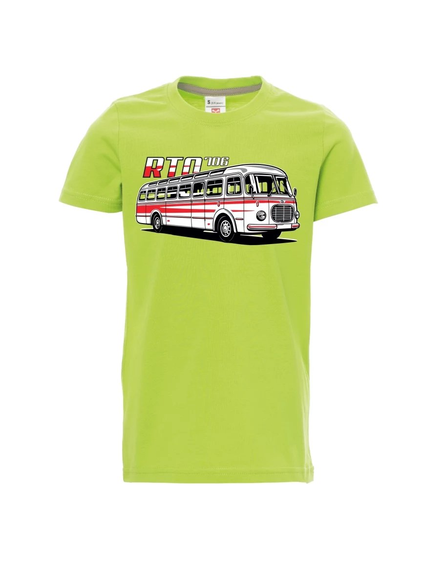 Světle zelené dětské tričko Autobus RTO 706