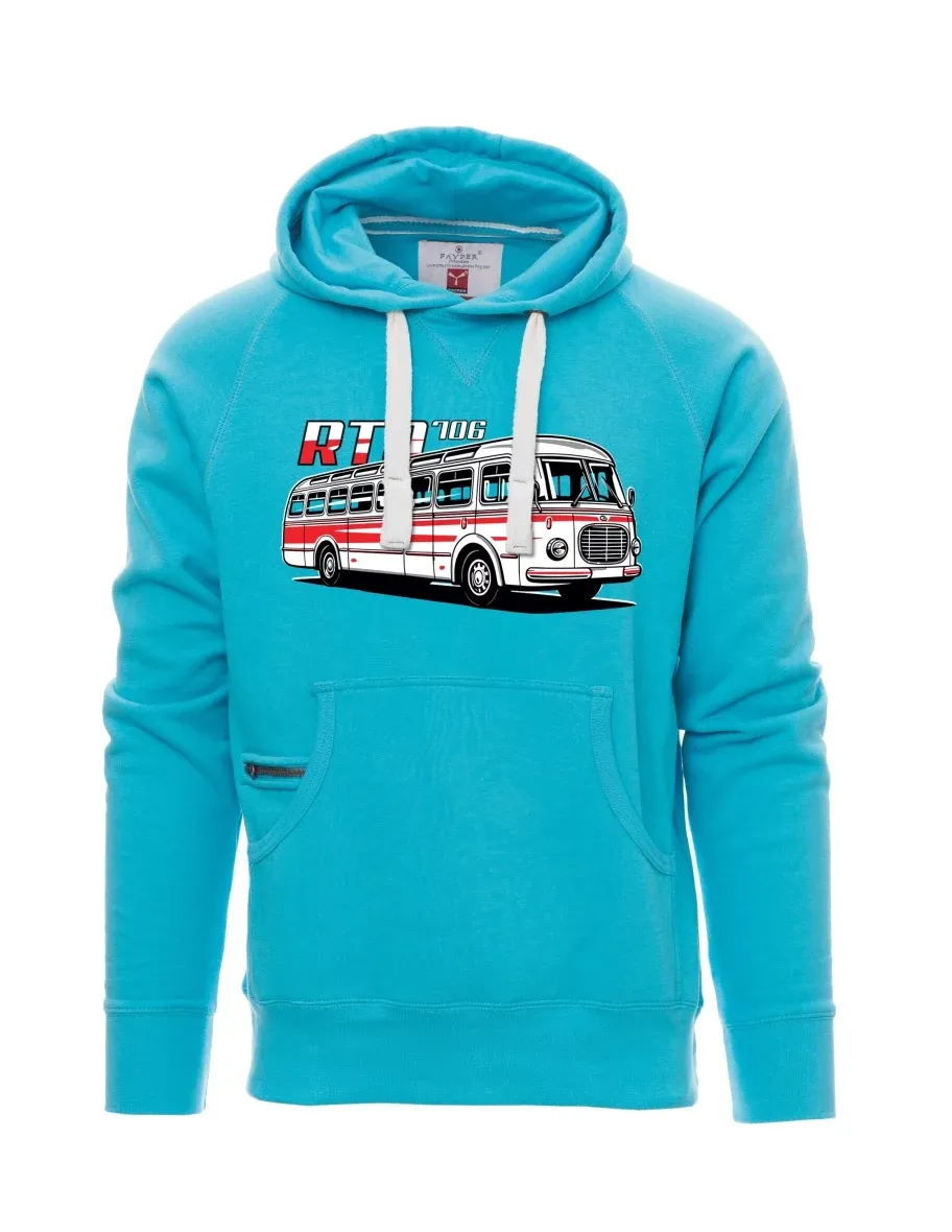 Světle modrá pánská mikina Autobus RTO 706