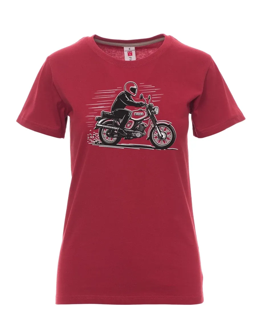 Bordó dámské tričko Motorka Enduro S51