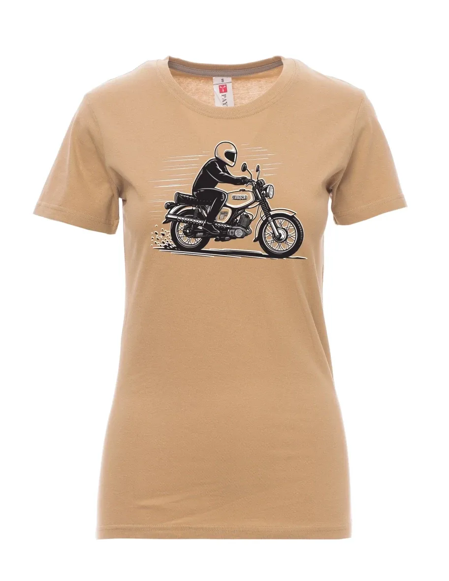 Hnědé dámské tričko Motorka Enduro S51