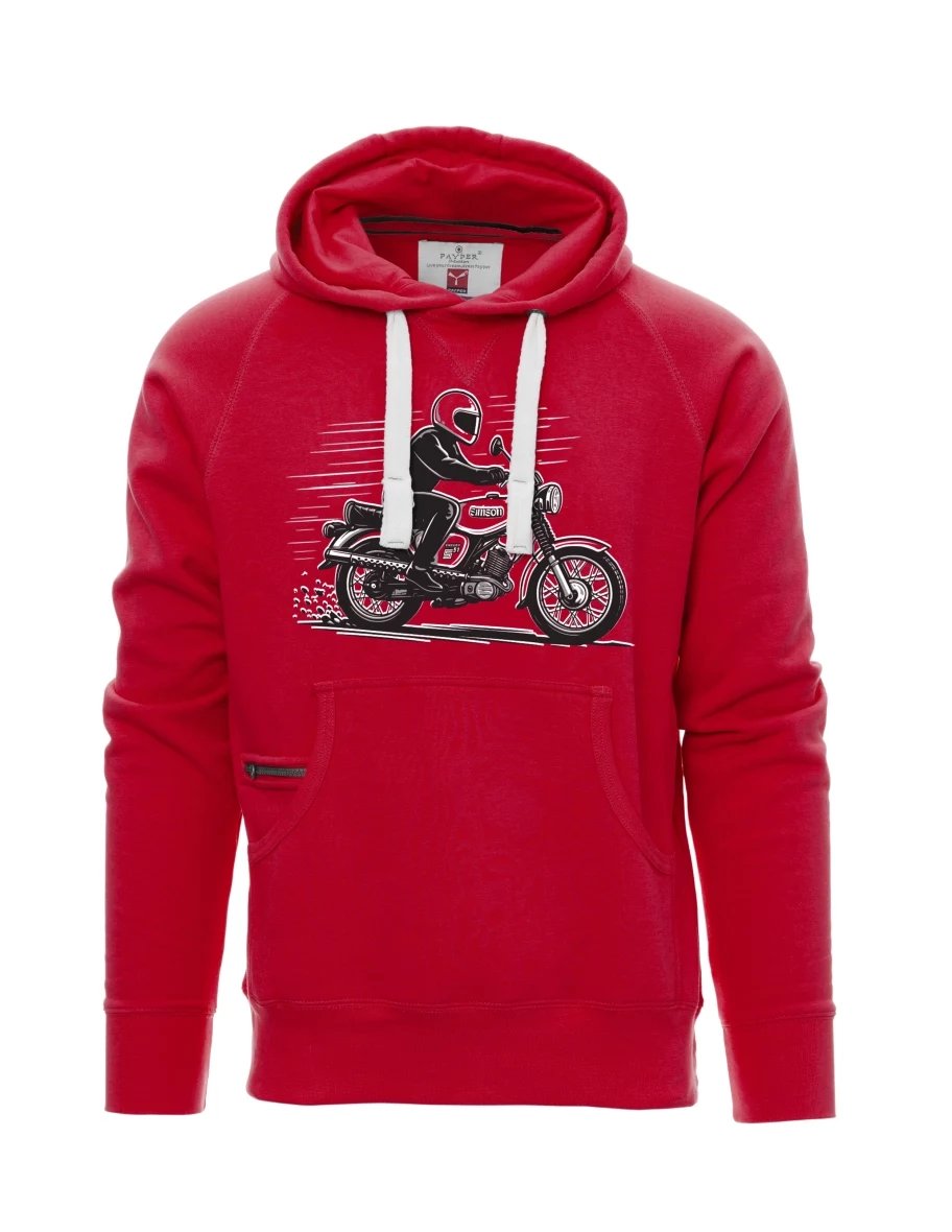 Červená pánská mikina Motorka Enduro S51
