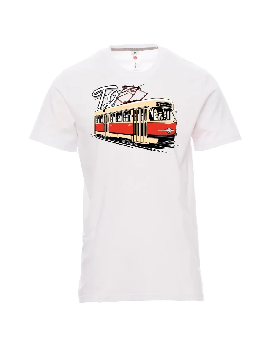 Bílé pánské tričko Tramvaj T2