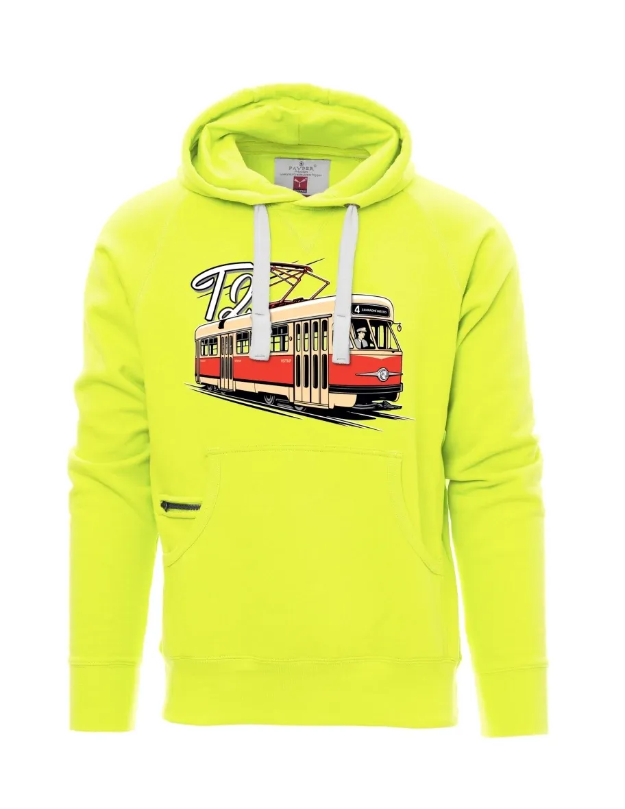 Fluorescenční pánská mikina Tramvaj T2