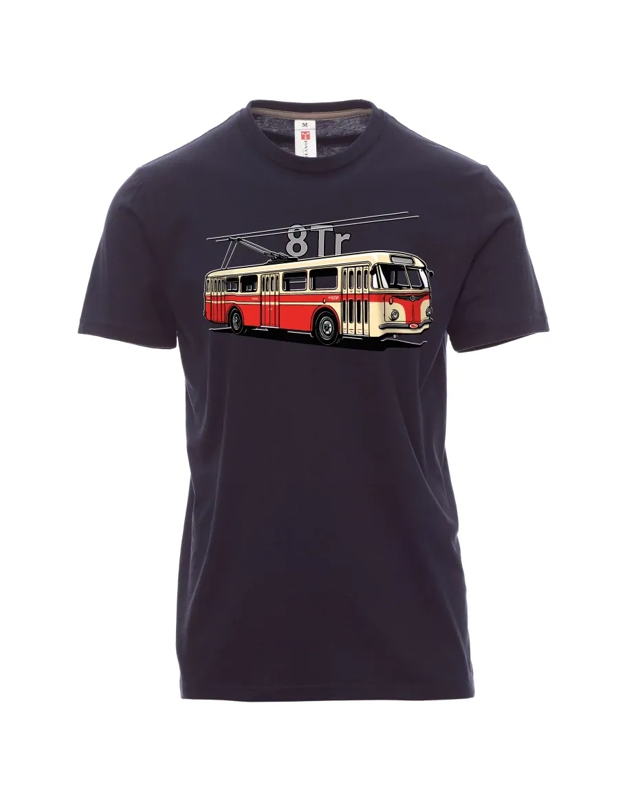 Navy pánské tričko Trolejbus 8Tr