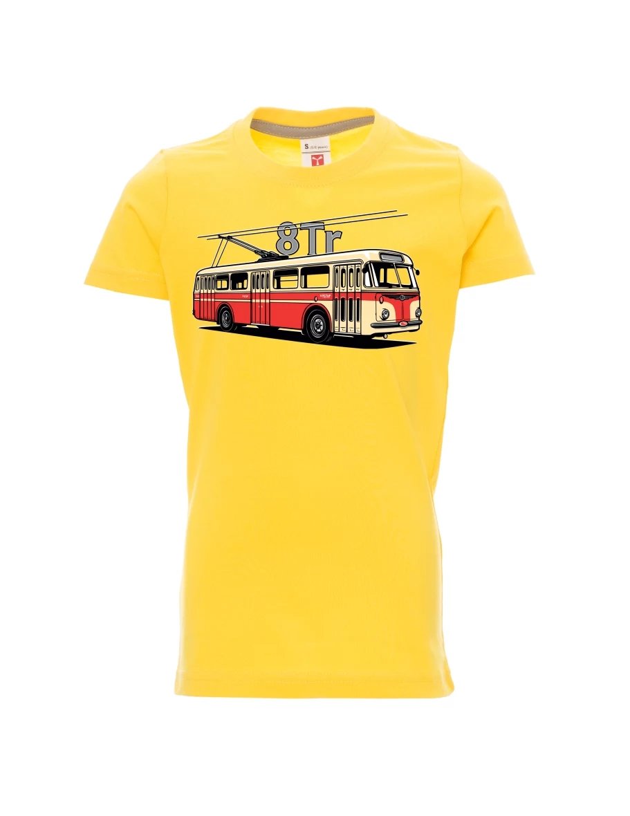 Žluté dětské tričko Trolejbus 8Tr