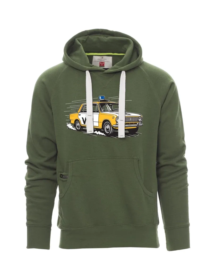 Tmavě zelená pánská mikina Automobil VAZ 2101 VB