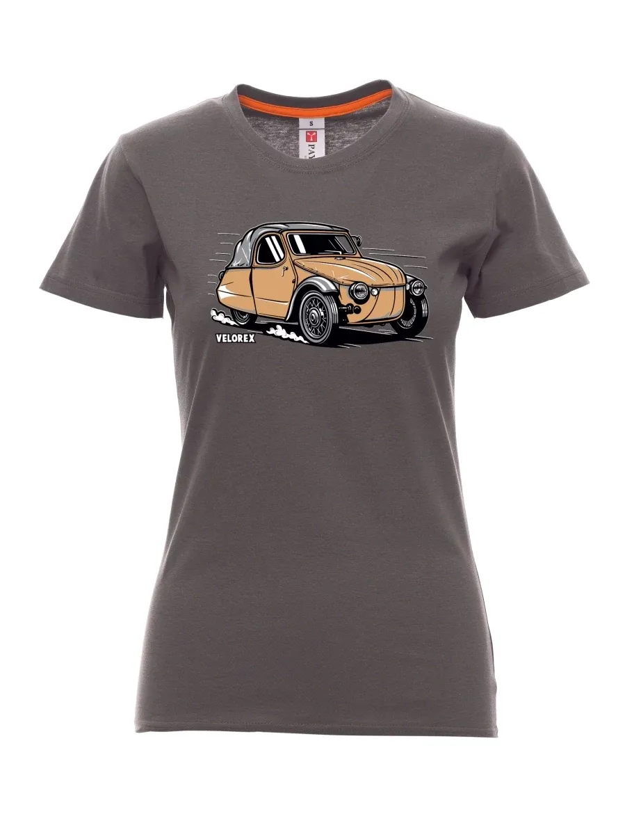 Kouřové dámské tričko Automobil Velorex