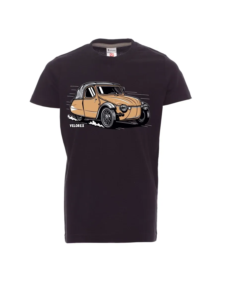 Černé dětské tričko Automobil Velorex