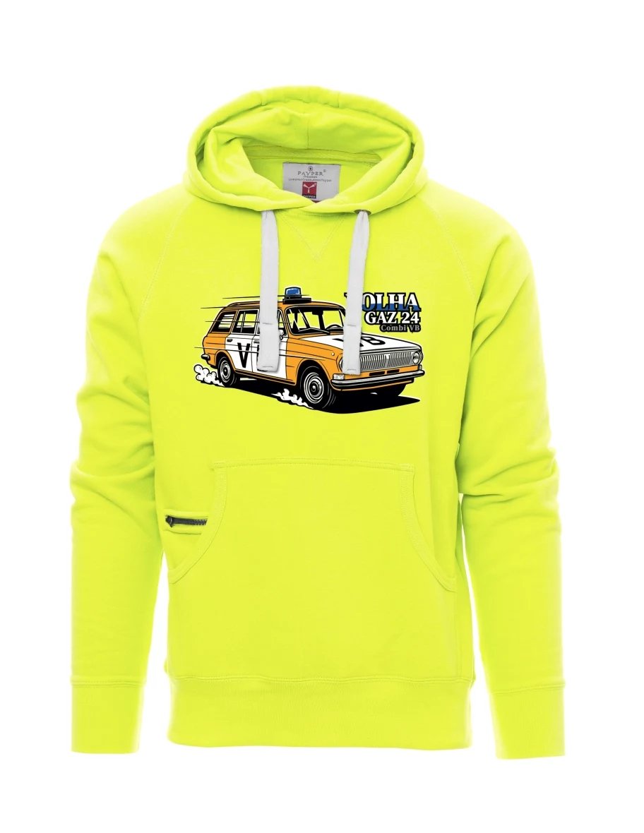 Fluorescenční pánská mikina Automobil Volha GAZ 24 VB