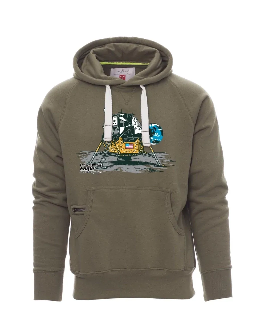Khaki pánská mikina Lunární modul Eagle